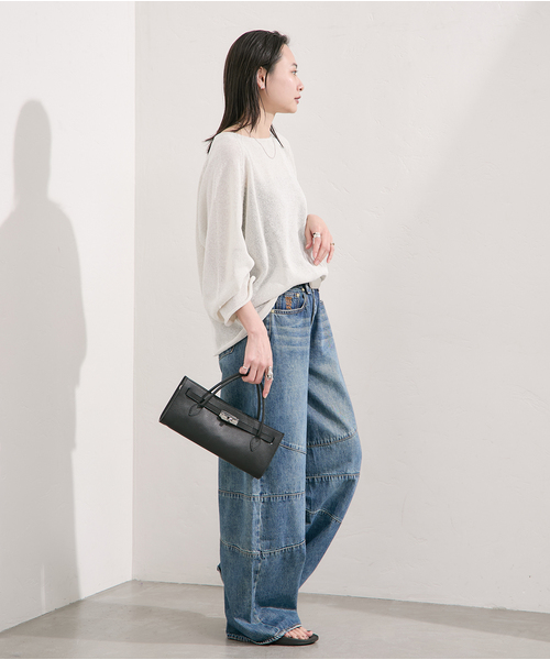 JOURNAL STANDARD（ジャーナルスタンダード）の「ペーパーヤーンサマーニットプルオーバー（ニット/セーター・レディース・ブラック/ピンク/ホワイト系その他・FREE）」の18枚目の写真