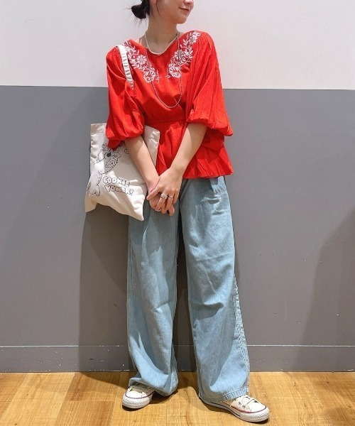 Right-on（ライトオン）の「【Other】「インド刺繍」ブラウス（その他トップス・レディース・フューシャピンク/ホワイト/ネイビー・M/L）」の12枚目の写真