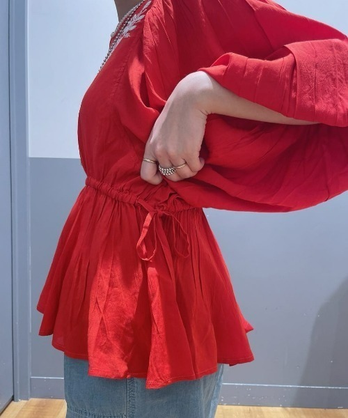 Right-on（ライトオン）の「【Other】「インド刺繍」ブラウス（その他トップス・レディース・フューシャピンク/ホワイト/ネイビー・M/L）」の8枚目の写真