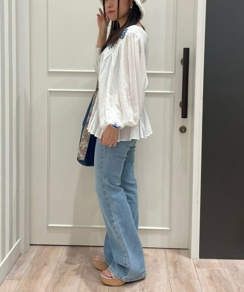 Right-on（ライトオン）の「【Other】「インド刺繍」ブラウス（その他トップス・レディース・フューシャピンク/ホワイト/ネイビー・M/L）」の6枚目の写真