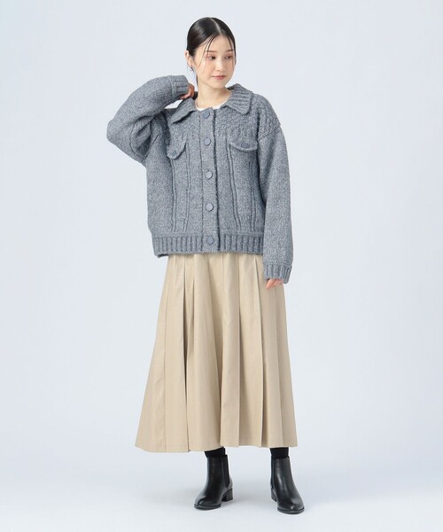 BEAMS HEART（ビームスハート）の「Gジャン風 ニット ブルゾン（ブルゾン・レディース・ホワイト系その他5/ブルー・FREE）」の18枚目の写真