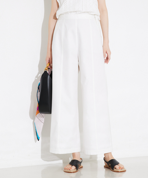 セール】撥水ツイルワイドパンツ/夏服（その他パンツ）｜qualite