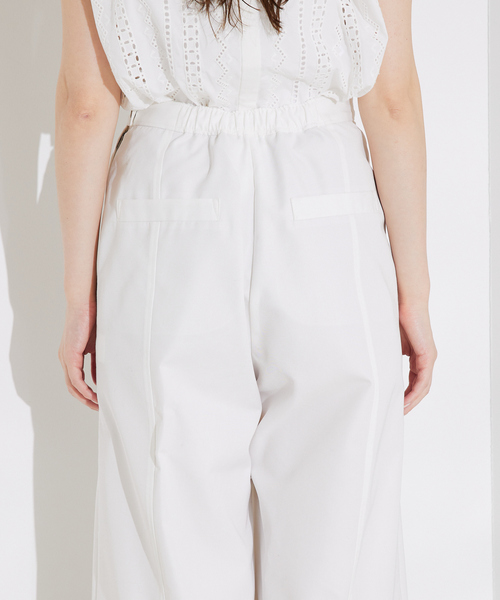 qualite（カリテ）の「撥水ツイルワイドパンツ/夏服（その他パンツ・レディース・カーキ/ホワイト・36/38）」の16枚目の写真