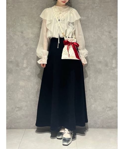 Maison de FLEUR（メゾンドフルール）の「チェリープリントミニリボン2Wayバッグ（ショルダーバッグ・レディース・アイボリー・FREE）」の6枚目の写真