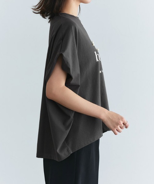 Pierrot(ピエロ)の「パールロゴドルマンコットンTシャツ(Tシャツ/カットソー・レディース・ブラック/グレー系その他/ホワイト×ブラック・M/L)」の22枚目の写真