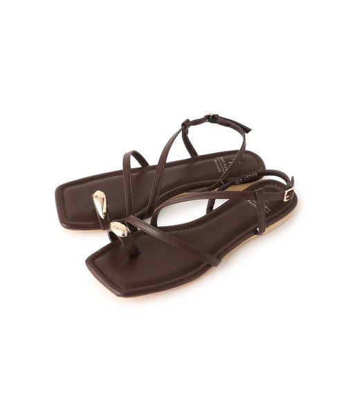 ROPE' PICNIC(ロペピクニック)の「メタルサムリングサンダル(サンダル・レディース・ゴールド/ブラウン/ブラック・S/M/L)」の5枚目の写真