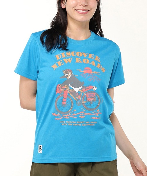 CHUMS(チャムス)の「CHUMS/チャムス 半袖Tシャツ フロントプリント 速乾 UVケア CH01-2537(Tシャツ/カットソー・メンズ・ブラック/ライトベージュ/ブルー/ホワイト・M/L/XL)」の4枚目の写真