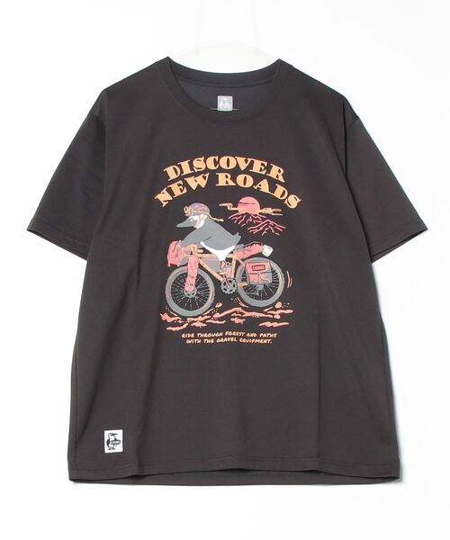 CHUMS(チャムス)の「CHUMS/チャムス 半袖Tシャツ フロントプリント 速乾 UVケア CH01-2537(Tシャツ/カットソー・メンズ・ブラック/ライトベージュ/ブルー/ホワイト・M/L/XL)」の16枚目の写真