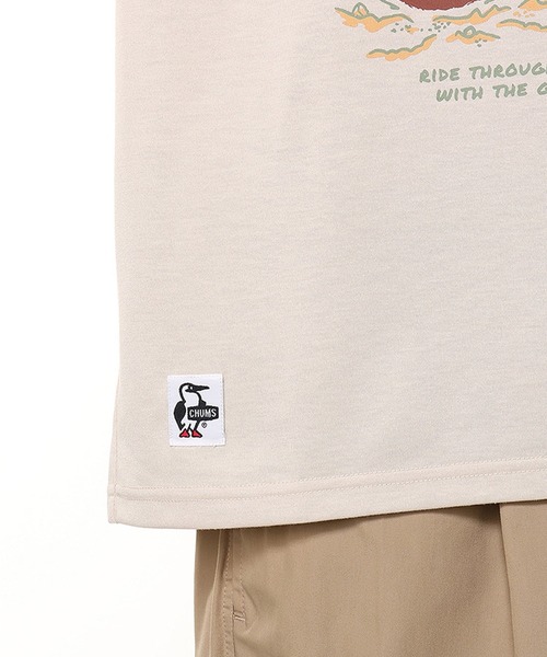 CHUMS(チャムス)の「CHUMS/チャムス 半袖Tシャツ フロントプリント 速乾 UVケア CH01-2537(Tシャツ/カットソー・メンズ・ブラック/ライトベージュ/ブルー/ホワイト・M/L/XL)」の9枚目の写真