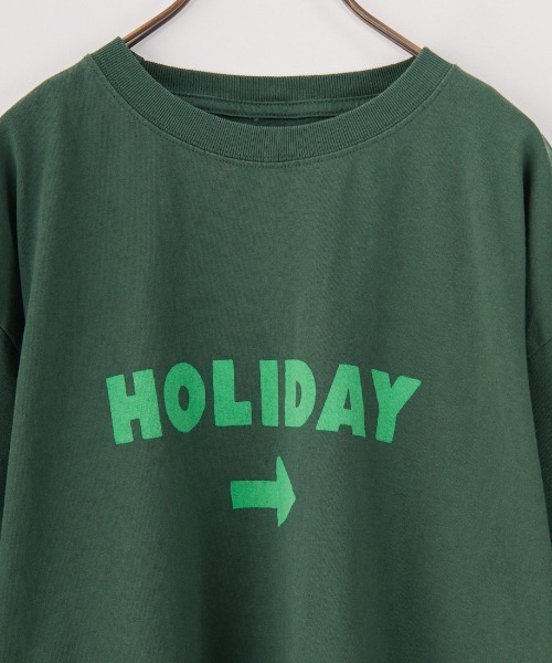 FUNG（ファング）の「[FUNG/ファング] HOLIDAY カットオフ プリントＴシャツ（Tシャツ/カットソー・レディース・グリーン・M）」の3枚目の写真