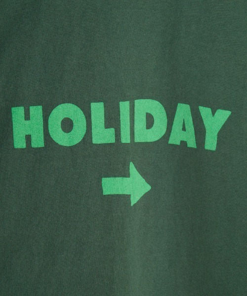 FUNG（ファング）の「[FUNG/ファング] HOLIDAY カットオフ プリントＴシャツ（Tシャツ/カットソー・レディース・グリーン・M）」の4枚目の写真