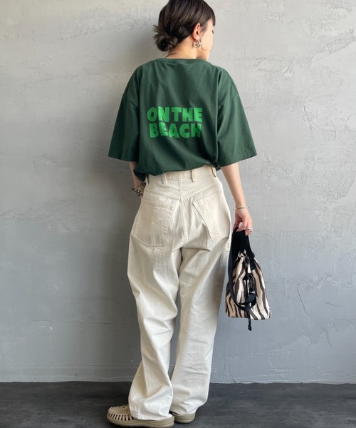 FUNG（ファング）の「[FUNG/ファング] HOLIDAY カットオフ プリントＴシャツ（Tシャツ/カットソー・レディース・グリーン・M）」の14枚目の写真