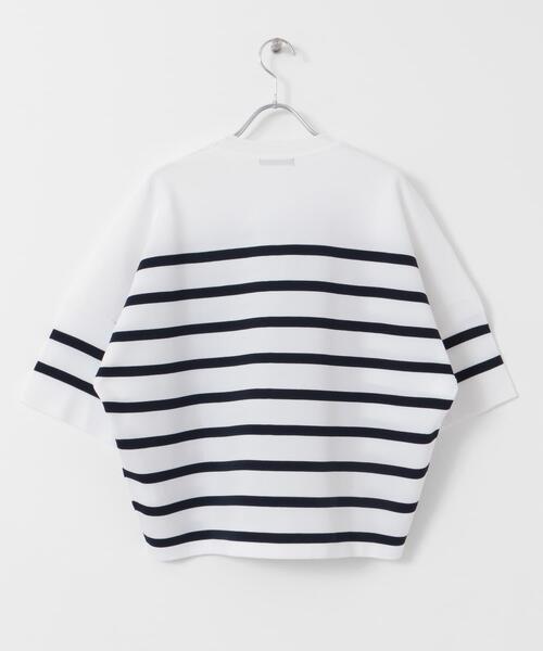 EKAL（エカル）の「ナバルボーダーショートスリーブニットTシャツ（Tシャツ/カットソー・レディース・ネイビー/ベージュ系その他・ONE）」の21枚目の写真