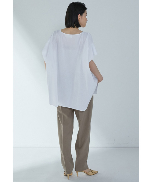 1er Arrondissement（プルミエアロンディスモン）の「【リニューアル】プレミアム天竺ニュアンストップス（Tシャツ/カットソー・レディース・オフホワイト/ブラック系その他3/ブラウン系その他5/グレー系その他7・FREE）」の12枚目の写真