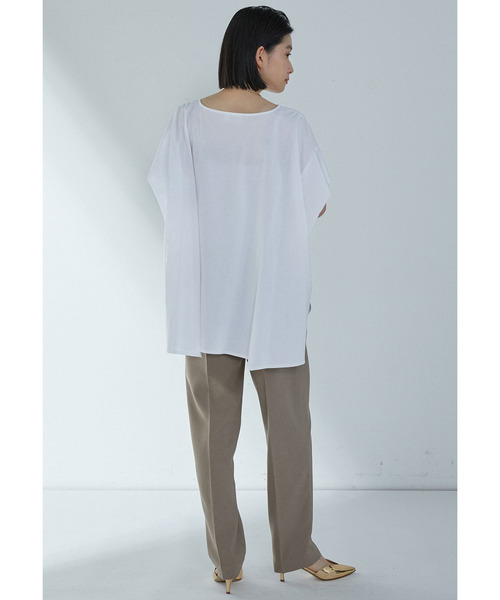 1er Arrondissement（プルミエアロンディスモン）の「【リニューアル】プレミアム天竺ニュアンストップス（Tシャツ/カットソー・レディース・オフホワイト/ブラック系その他3/ブラウン系その他5/グレー系その他7・FREE）」の13枚目の写真