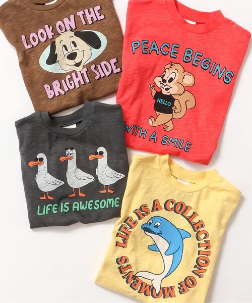 BREEZE(ブリーズ)の「【ジュニア対応】4柄アニマル半袖Tシャツ(Tシャツ/カットソー・キッズ・レッド/ブラウン/チャコール/イエロー・80/90/100/110/120/140/130)」の8枚目の写真
