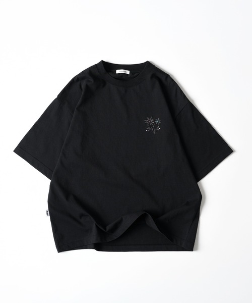 タグ付き新品【Arpege story】刺繍ロゴTシャツ 黒 THINKING CITY 刺繍ワッペンTシャツ BLACK