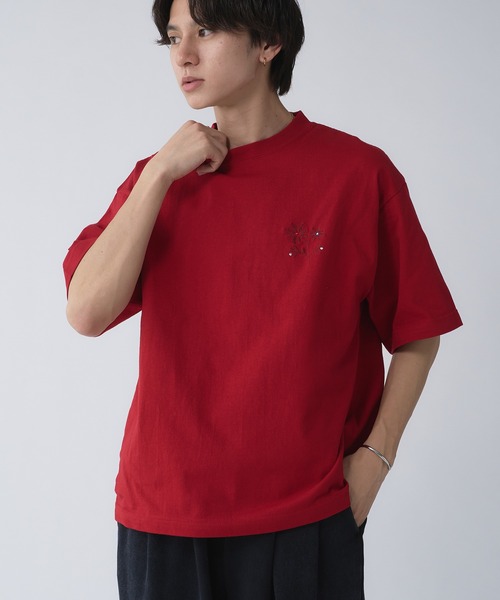 Adoon plain（アドーンプレーン）の「Assorted Graphic & Embroidered Logo T-Shirt / アソートグラフィック＆刺繍ロゴTシャツ（Tシャツ/カットソー・メンズ・その他/ブラック/ボルドー/ホワイト/ライトホワイト・LARGE/MEDIUM）」の10枚目の写真