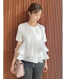 SNIDEL | 異素材ペプラムTシャツ(Tシャツ/カットソー)