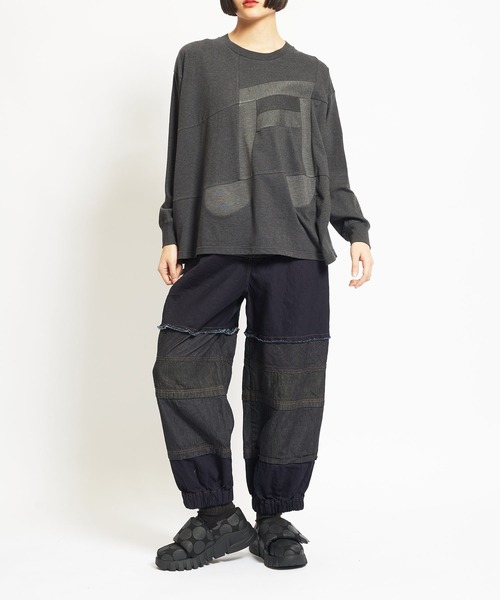 gomme(ゴム)の「30/-天竺 音符T(Tシャツ/カットソー・レディース・ブラック/チャコールグレー・MEDIUM)」の22枚目の写真