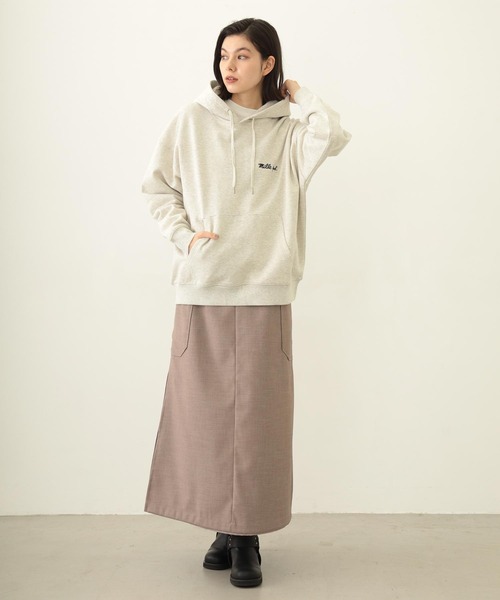 MILKFED.（ミルクフェド）の「ICING LOGO WIDE SWEAT HOODIE（パーカー・レディース・オートミール/チャコール/ネイビー・M/L）」の17枚目の写真