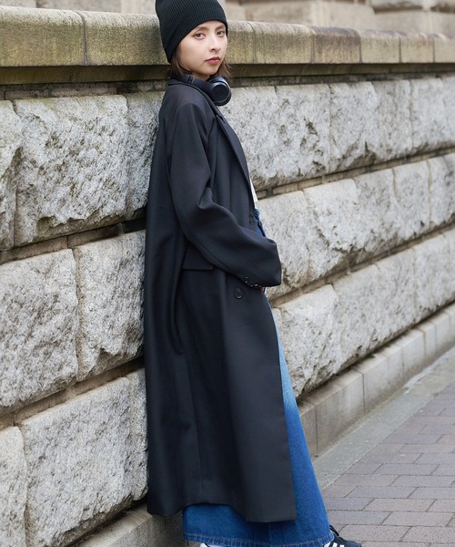 DURAS(デュラス)の「ダブルテーラードコート(テーラードジャケット・レディース・イエロー/ブラック・FREE)」の10枚目の写真