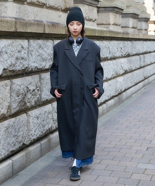 DURAS(デュラス)の「ダブルテーラードコート(テーラードジャケット・レディース・イエロー/ブラック・FREE)」の6枚目の写真