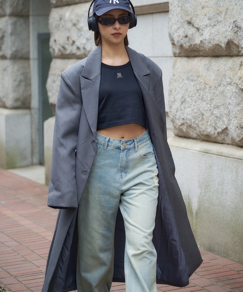 DURAS(デュラス)の「ダブルテーラードコート(テーラードジャケット・レディース・イエロー/ブラック・FREE)」の5枚目の写真