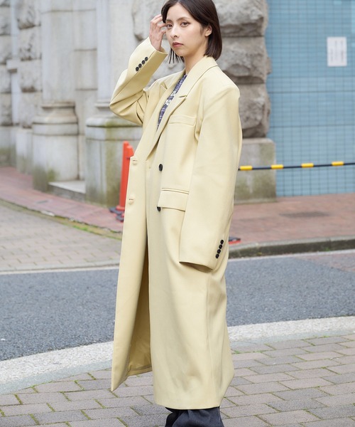 DURAS(デュラス)の「ダブルテーラードコート(テーラードジャケット・レディース・イエロー/ブラック・FREE)」の18枚目の写真