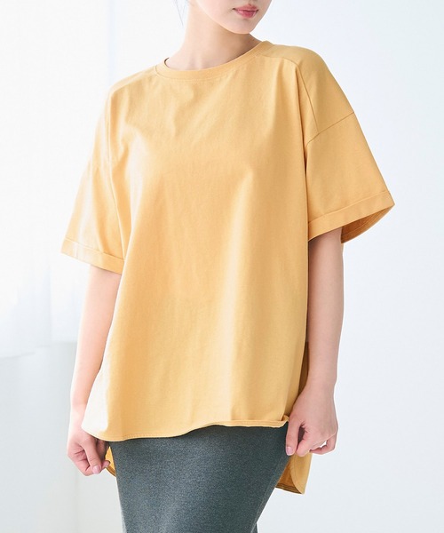 coca（coca）（コカ）の「ビッグTシャツ（Tシャツ/カットソー・レディース・ホワイト/イエロー・L/M/S）」の2枚目の写真