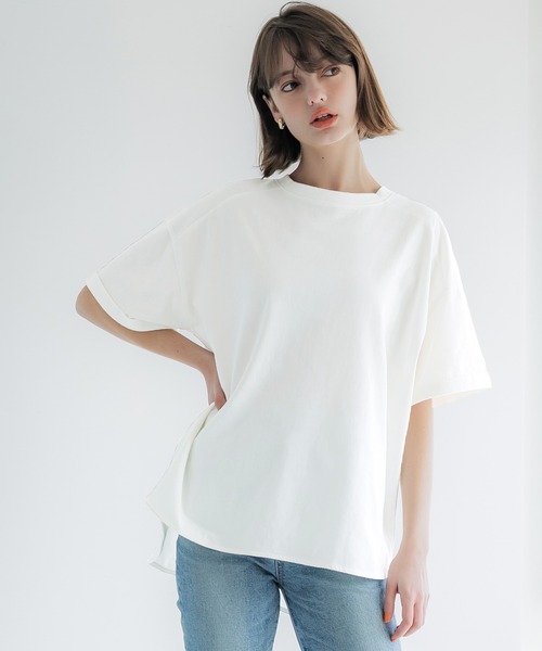 coca（coca）（コカ）の「ビッグTシャツ（Tシャツ/カットソー・レディース・ホワイト/イエロー・L/M/S）」の3枚目の写真