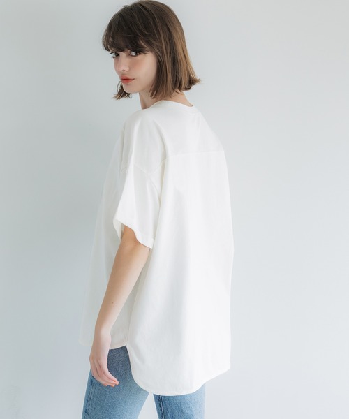 coca（coca）（コカ）の「ビッグTシャツ（Tシャツ/カットソー・レディース・ホワイト/イエロー・L/M/S）」の4枚目の写真