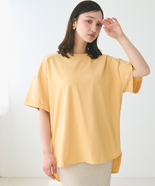 coca（coca）（コカ）の「ビッグTシャツ（Tシャツ/カットソー・レディース・ホワイト/イエロー・L/M/S）」の9枚目の写真