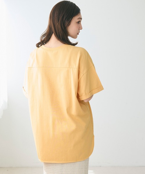 coca（coca）（コカ）の「ビッグTシャツ（Tシャツ/カットソー・レディース・ホワイト/イエロー・L/M/S）」の10枚目の写真