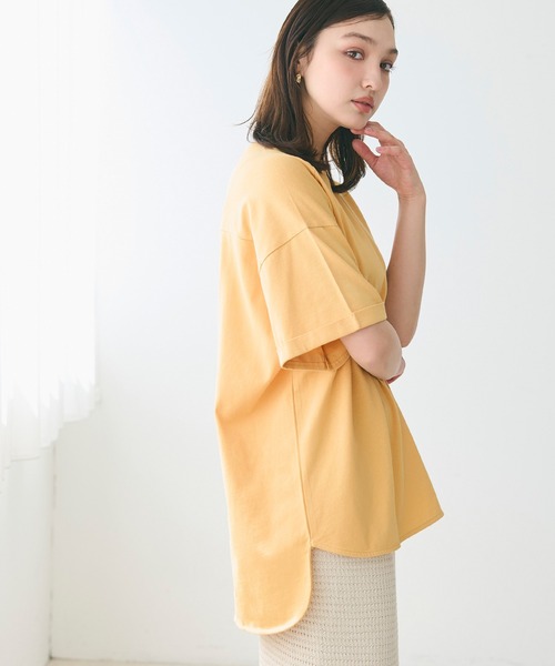 coca（coca）（コカ）の「ビッグTシャツ（Tシャツ/カットソー・レディース・ホワイト/イエロー・L/M/S）」の11枚目の写真
