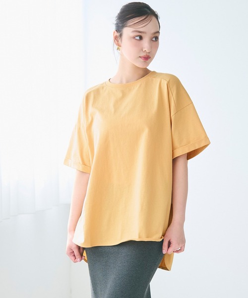 coca（coca）（コカ）の「ビッグTシャツ（Tシャツ/カットソー・レディース・ホワイト/イエロー・L/M/S）」の21枚目の写真