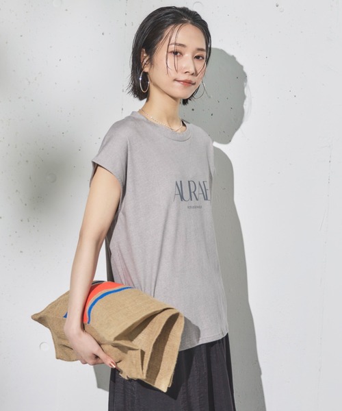 AURAEピグメントフレンチスリーブTee（Tシャツ/カットソー