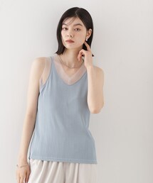 THE SHOP TK  | ランダムリブシアータンク【洗える】(タンクトップ)