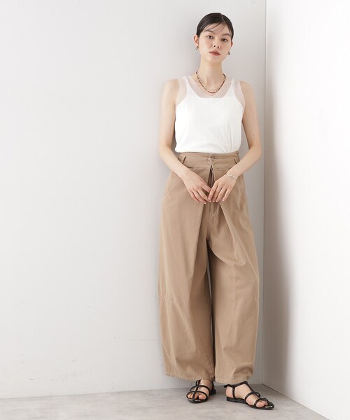 THE SHOP TK （ザ ショップ ティーケー ）の「ランダムリブシアータンク【洗える】（タンクトップ・レディース・オフホワイト/ブラック/サックスブルー・12/13）」の7枚目の写真