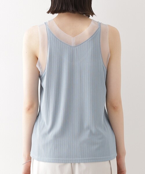 THE SHOP TK （ザ ショップ ティーケー ）の「ランダムリブシアータンク【洗える】（タンクトップ・レディース・オフホワイト/ブラック/サックスブルー・12/13）」の17枚目の写真