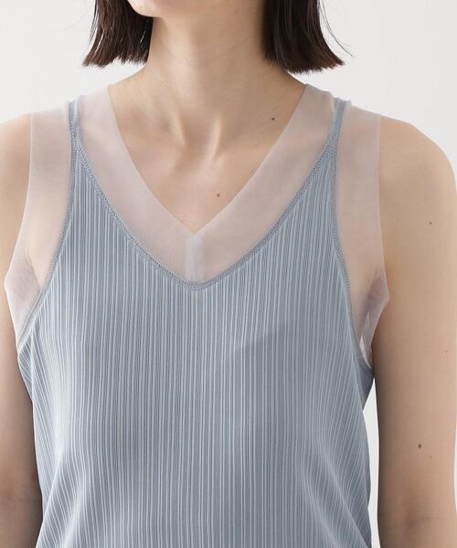 THE SHOP TK （ザ ショップ ティーケー ）の「ランダムリブシアータンク【洗える】（タンクトップ・レディース・オフホワイト/ブラック/サックスブルー・12/13）」の19枚目の写真