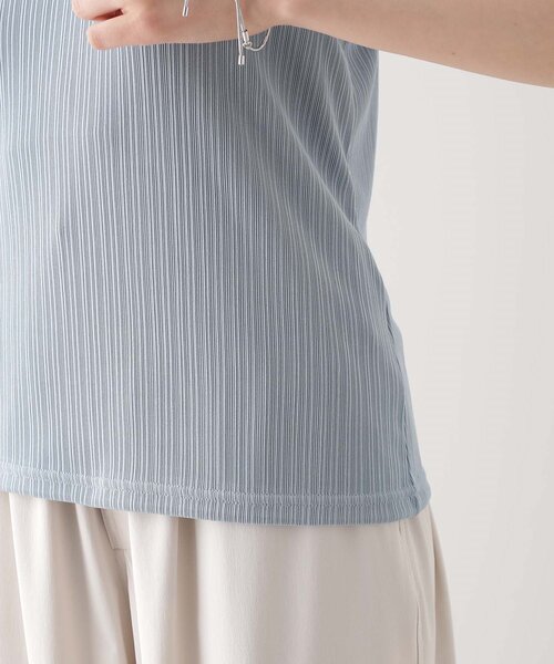 THE SHOP TK （ザ ショップ ティーケー ）の「ランダムリブシアータンク【洗える】（タンクトップ・レディース・オフホワイト/ブラック/サックスブルー・12/13）」の21枚目の写真