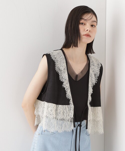 THE SHOP TK （ザ ショップ ティーケー ）の「ランダムリブシアータンク【洗える】（タンクトップ・レディース・オフホワイト/ブラック/サックスブルー・12/13）」の22枚目の写真