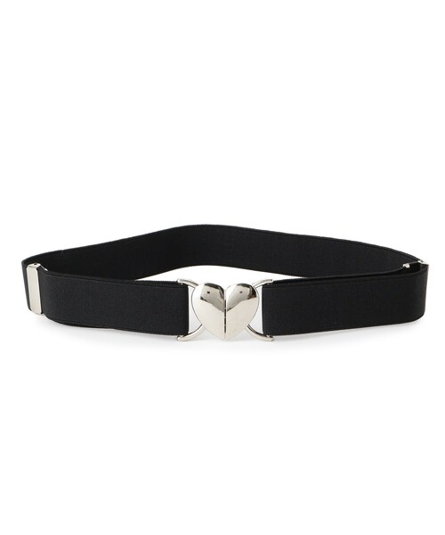 PINK-latte（ピンクラテ）の「ハートバックルゴムベルト（ベルト・キッズ・ブラック/ブラウン系・00）」の4枚目の写真