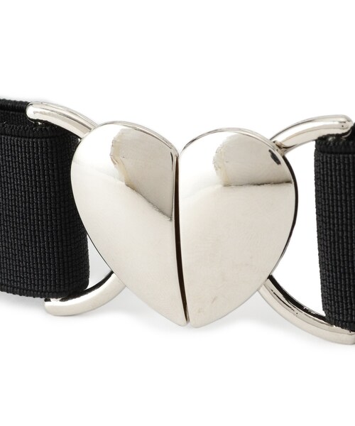 PINK-latte（ピンクラテ）の「ハートバックルゴムベルト（ベルト・キッズ・ブラック/ブラウン系・00）」の5枚目の写真