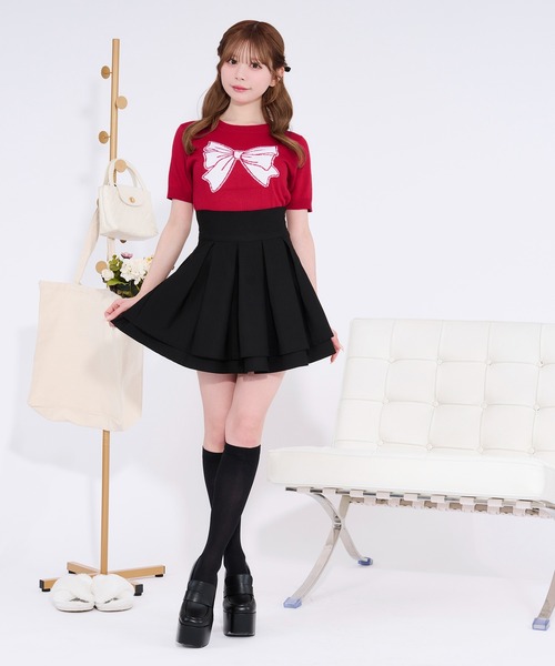 apres jour(アプレジュール)の「リボンモチーフニット(ニット/セーター・レディース・ネイビー/アイボリー/レッド・フリー/X-LARGE)」の14枚目の写真