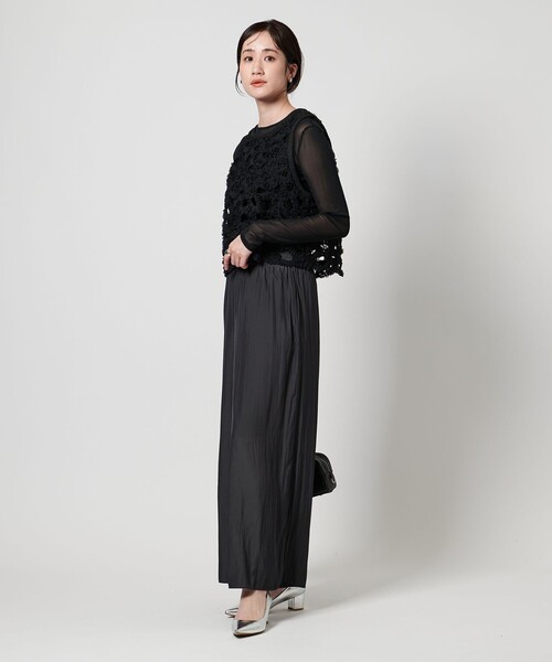 UNITED ARROWS(ユナイテッドアローズ)の「チュール メッシュ ベスト(ベスト・レディース・オフホワイト/ブラウン系/ブラック・FREE)」の11枚目の写真