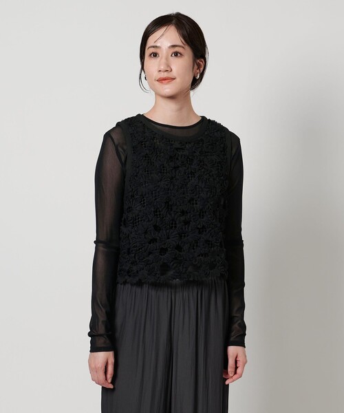 ユナイテッドアローズ　UNITED ARROWS チュール メッシュ ベスト UNITED ARROWS チュール メッシュ ベスト - ファッション通販