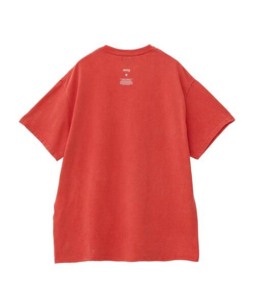 CONVERSE TOKYO（コンバーストウキョウ）の「PIGMENT DYE TIGER LOGO TEE（Tシャツ/カットソー・レディース・ブラック/ホワイト/レッド・MEDIUM/SMALL）」の5枚目の写真