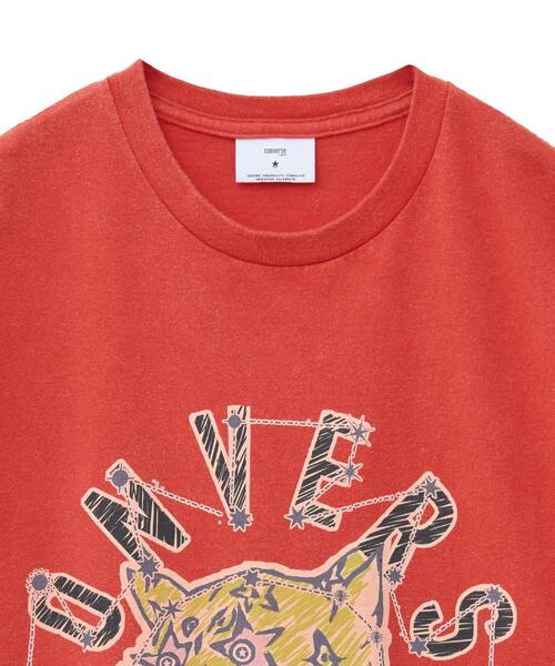 CONVERSE TOKYO（コンバーストウキョウ）の「PIGMENT DYE TIGER LOGO TEE（Tシャツ/カットソー・レディース・ブラック/ホワイト/レッド・MEDIUM/SMALL）」の6枚目の写真